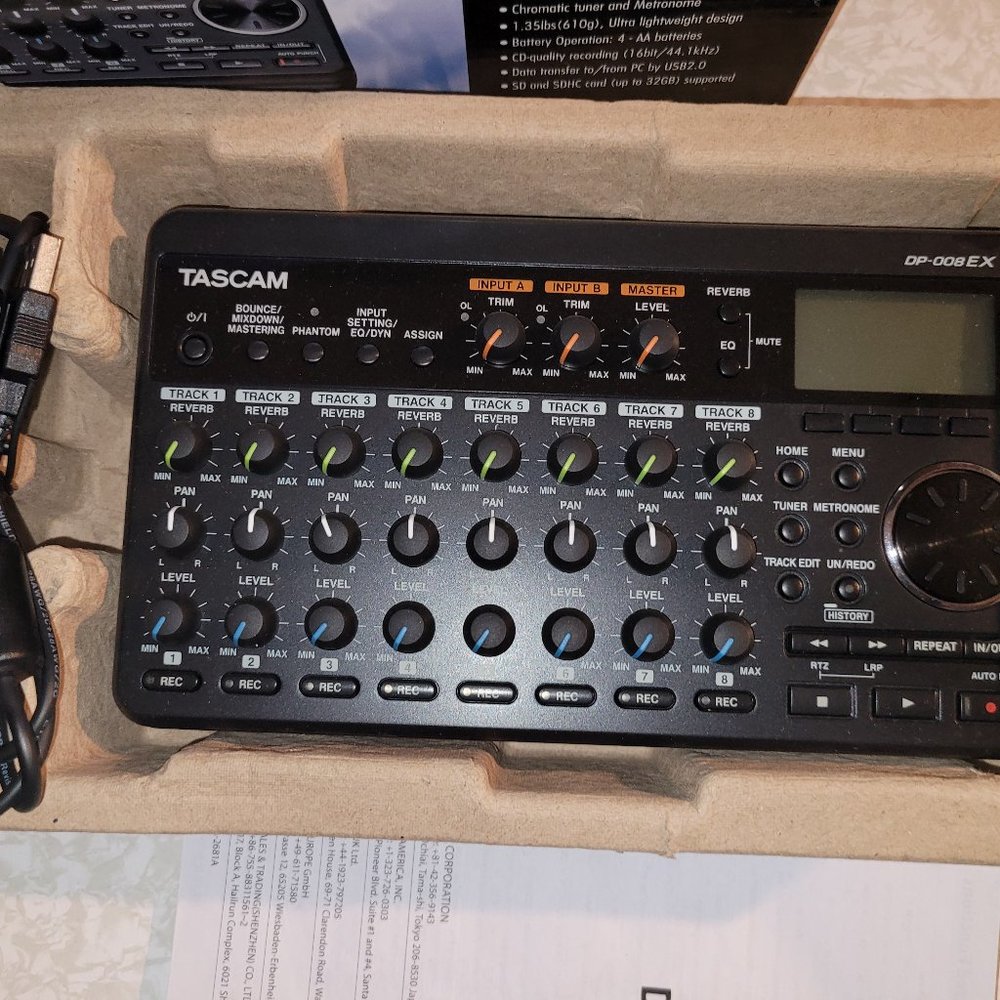 TASCAM DP-008EX Digital 8-Track Pocket-studio—Brand New w/ box-$250 obo